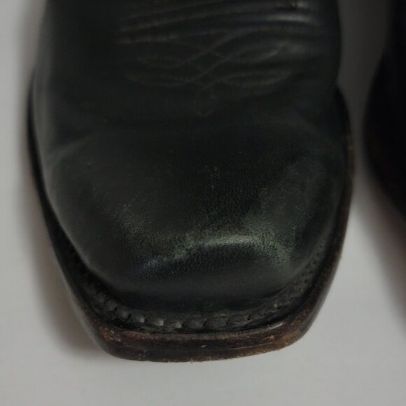 Lucchese Bootmaker Mens Black Leather Western Cowboy Rodeo Boots 9 D N96167 - Picture 7 of 13